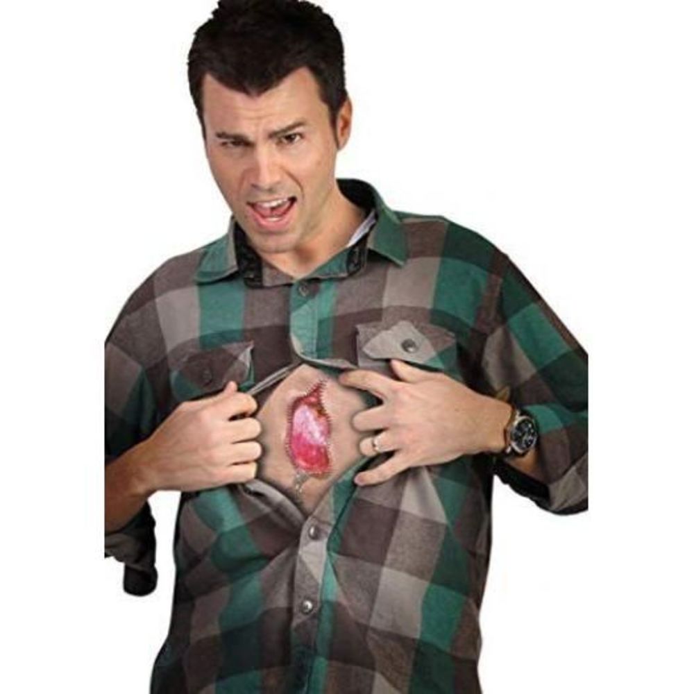 Morphsuits Mens Digital Dudz Beating Heart Flesh Wound Halloween Costume: One Si